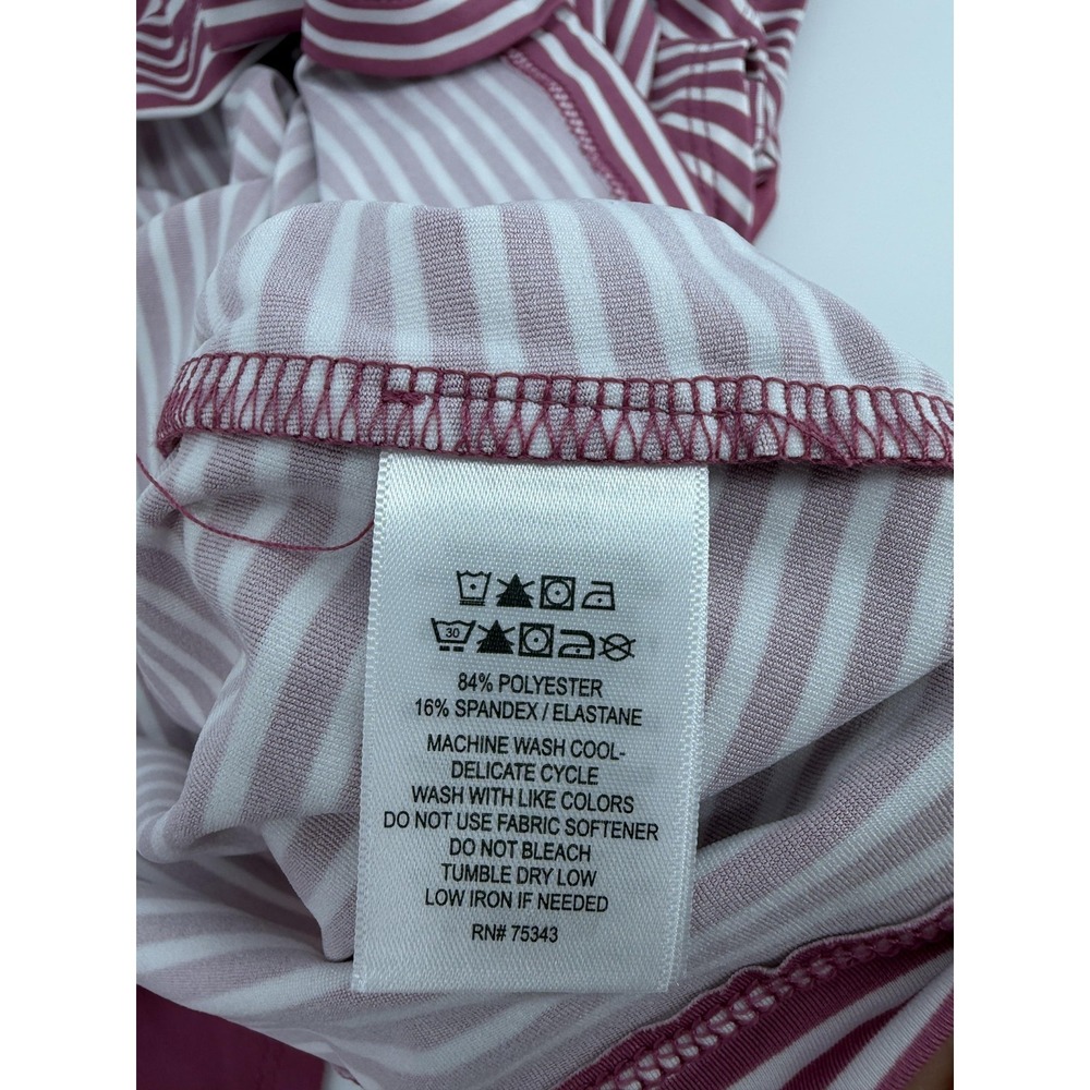 Sincerely Jules Golf Tennis Set Womens Medium Pink Collared Striped Top Skort - Picture 6 of 13